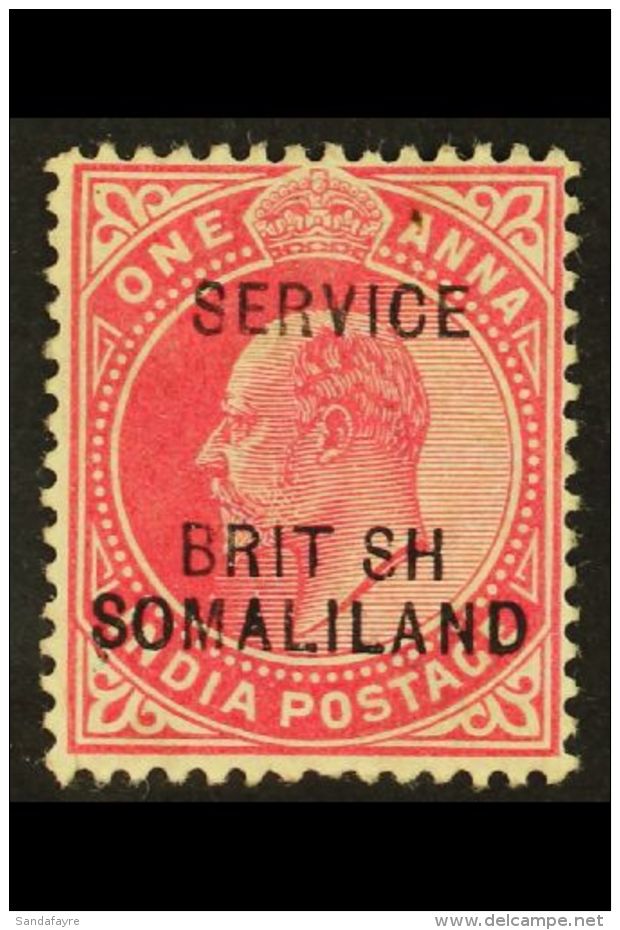 OFFICIAL 1903 1a Carmine With "BRIT  SH" ERROR, SG O7a, Very Fine Mint. For More Images, Please Visit... - Somaliland (Protettorato ...-1959)