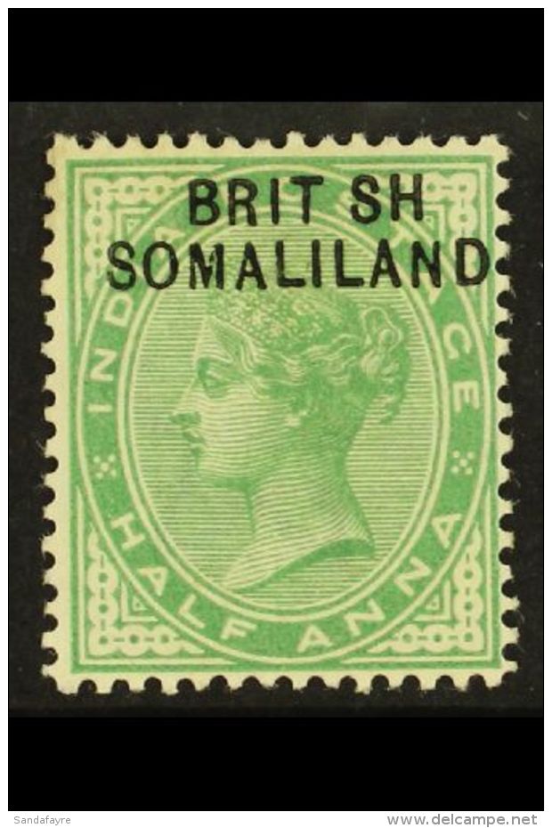 1903 &frac12;a Yellow- Green With "BRIT  SH" ERROR, SG 1a, Very Fine Mint. For More Images, Please Visit... - Somaliland (Protettorato ...-1959)