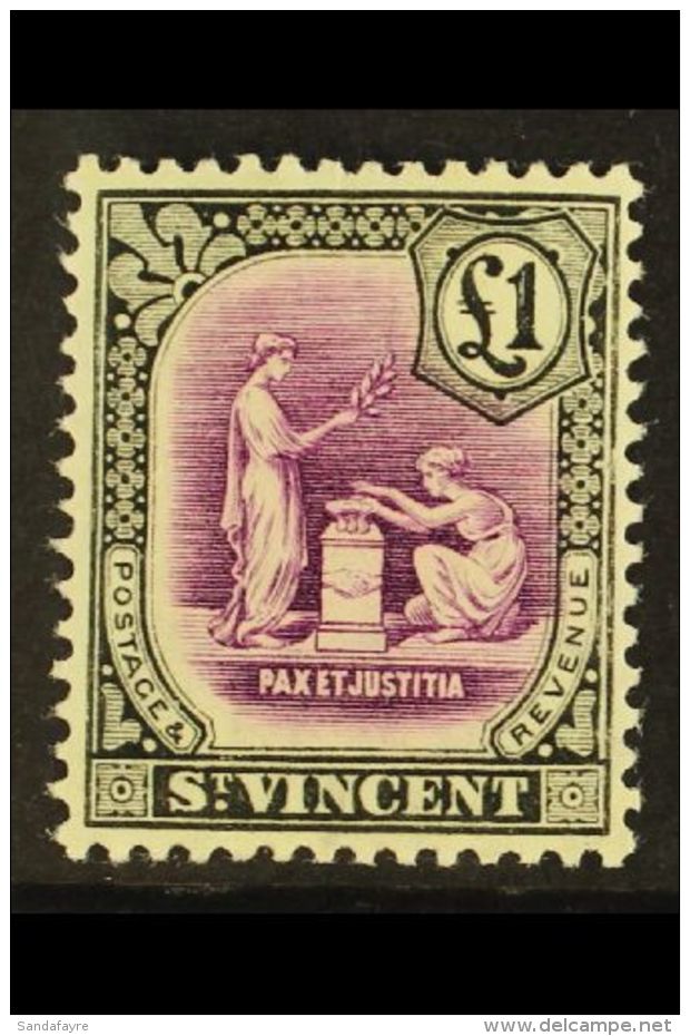 1921-32 &pound;1 Mauve &amp; Black, SG 141, Very Fine Mint For More Images, Please Visit... - St.Vincent (...-1979)
