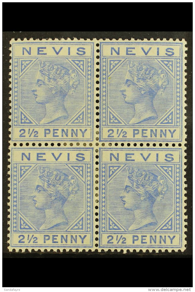 1882-90 2&frac12;d Ultramarine, SG 29, Fine Mint Block Of 4 For More Images, Please Visit... - St.Cristopher-Nevis & Anguilla (...-1980)