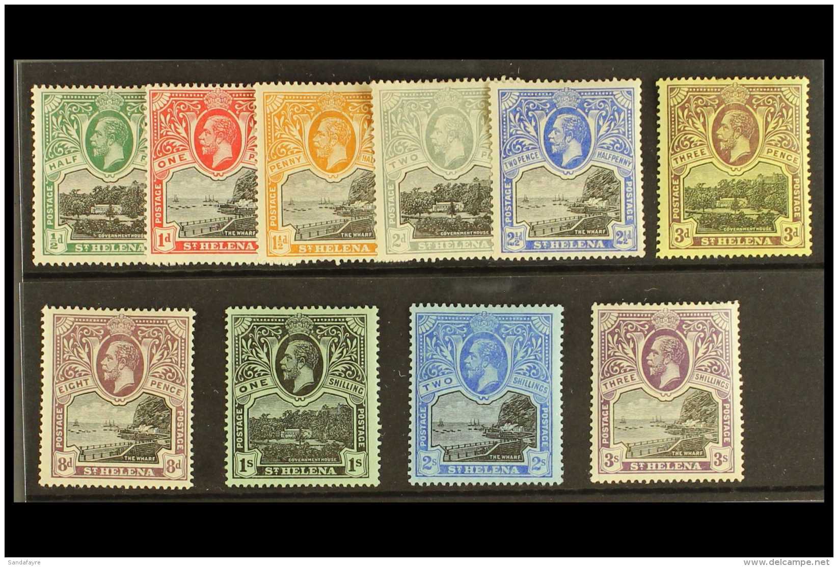 1912-16 Wmk Mult Crown CA Set Complete, SG 72/81, Fine Mint (10 Stamps) For More Images, Please Visit... - Isola Di Sant'Elena