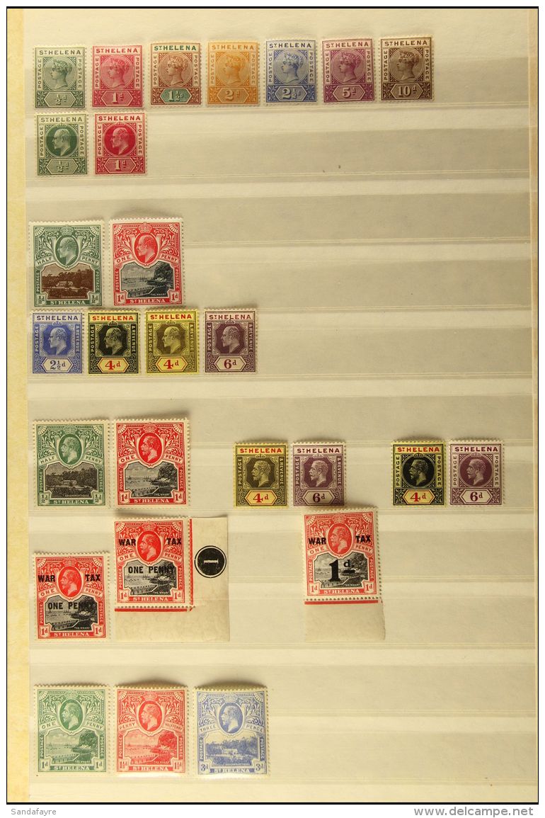 1890-1953 FINE MINT COLLECTION On Stock Pages, ALL DIFFERENT, Inc 1890-97 Set, 1902 Set, 1908-11 Set To 6d Inc 4d... - Isola Di Sant'Elena