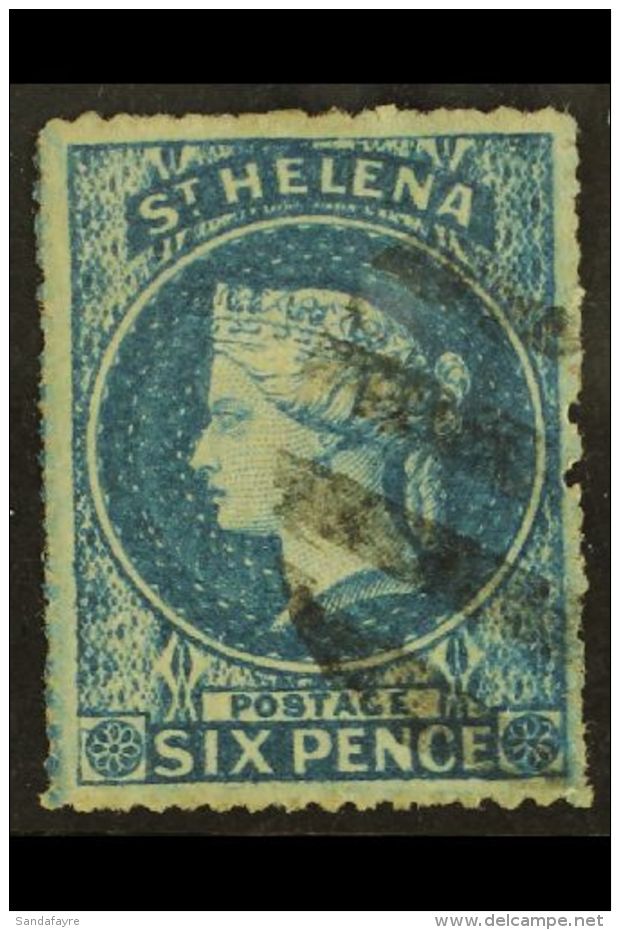 1861 6d Blue, Rough Perf 14 To 16, SG 2a, Fine Used, Nicely Centred. For More Images, Please Visit... - Isola Di Sant'Elena