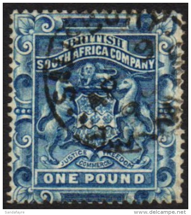 1892-93 &pound;1 Deep Blue, SG 10, Fine Cds Used. For More Images, Please Visit... - Altri & Non Classificati