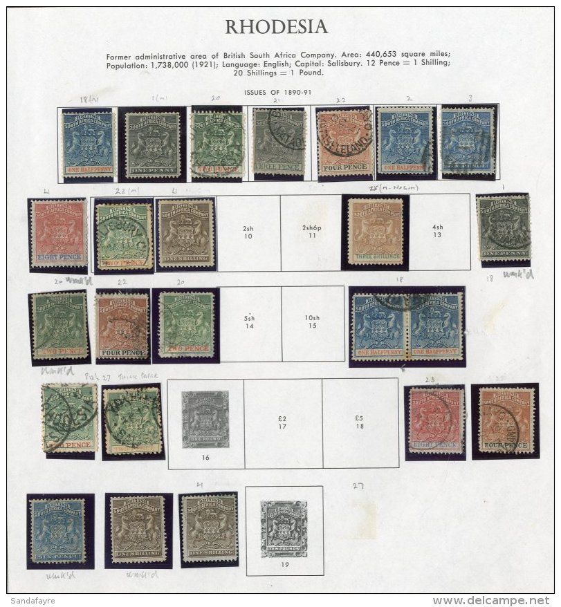 1892-1917 COLLECTION In Hingeless Mounts On Leaves, Inc 1892-93 Vals To 1s (x3, Mint, Unused &amp; Used) Inc 1d... - Altri & Non Classificati