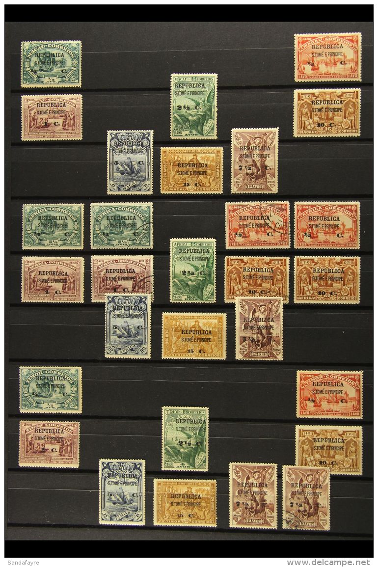 ST THOMAS &amp; PRINCE ISLANDS 1913-1970 COLLECTION On Stock Pages, Mint &amp; Used Stamps, Inc 1913 Vasco All... - Altri & Non Classificati