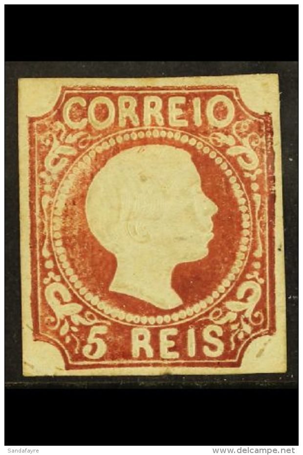 1855 5r Red-brown,Dom Pedro With Straight Hair, Die III, Afinsa 5 (SG 10) Mint Part Original Gum. 2014 Dias... - Altri & Non Classificati