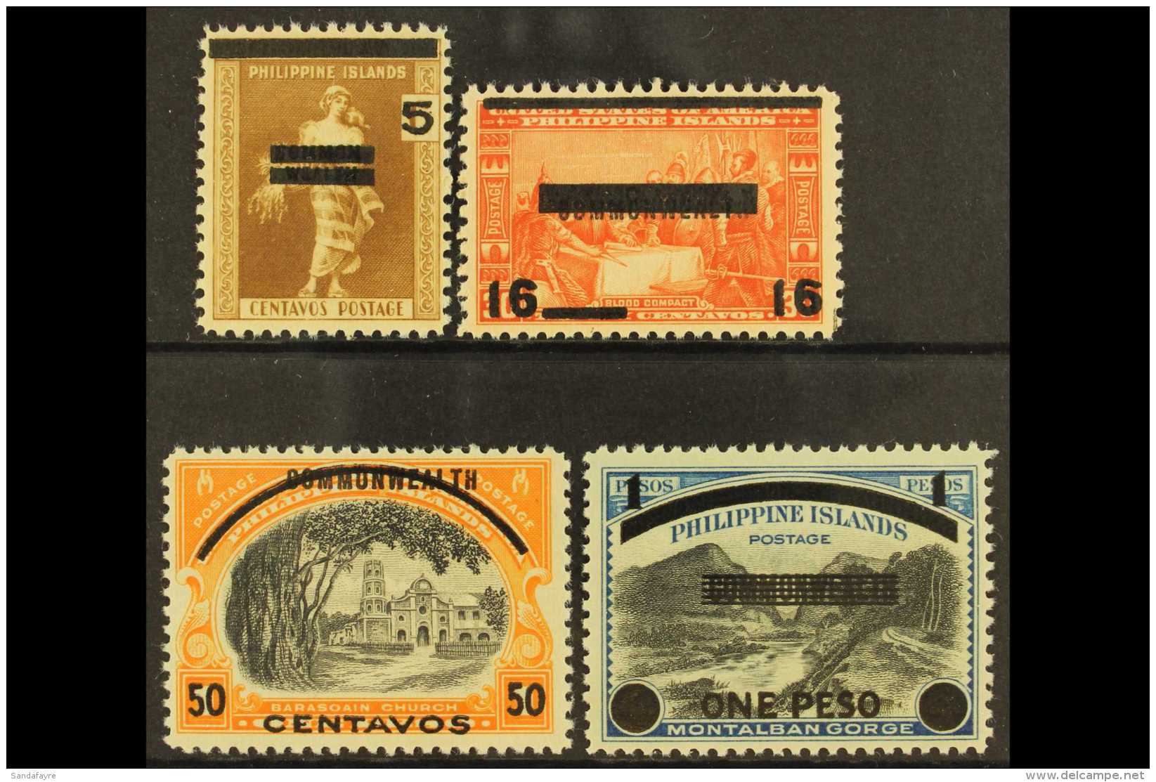 1942-43 Occupation Opt'd Set, Scott N4/7, Never Hinged Mint (4 Stamps) For More Images, Please Visit... - Filippine
