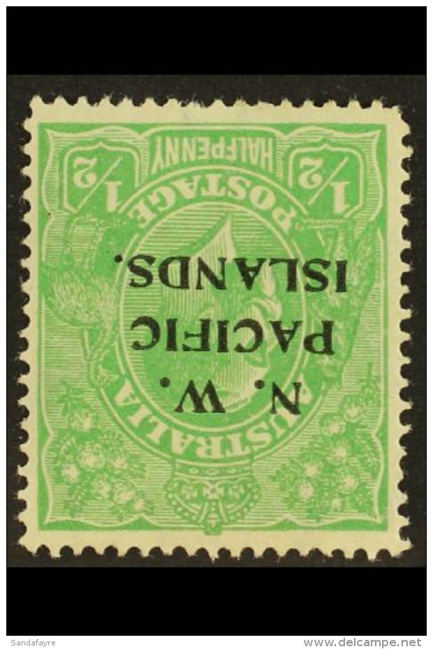 1918-22 &frac12;d Green KGV With Mult Crown A Watermark Inverted, SG 119w, Fine Mint. For More Images, Please... - Papua Nuova Guinea