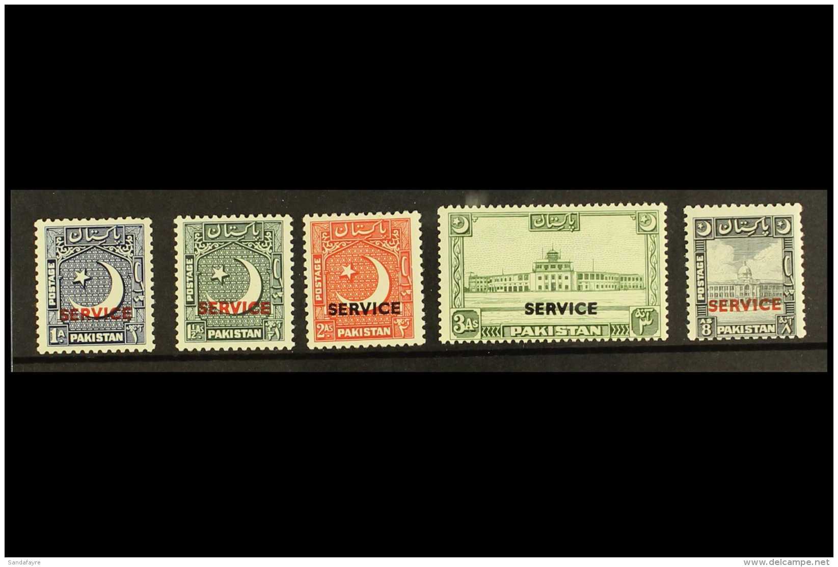 OFFICIALS 1949 Complete Set, SG O27/O31, Mint With Lovely Fresh Colours. (5 Stamps) For More Images, Please Visit... - Pakistan