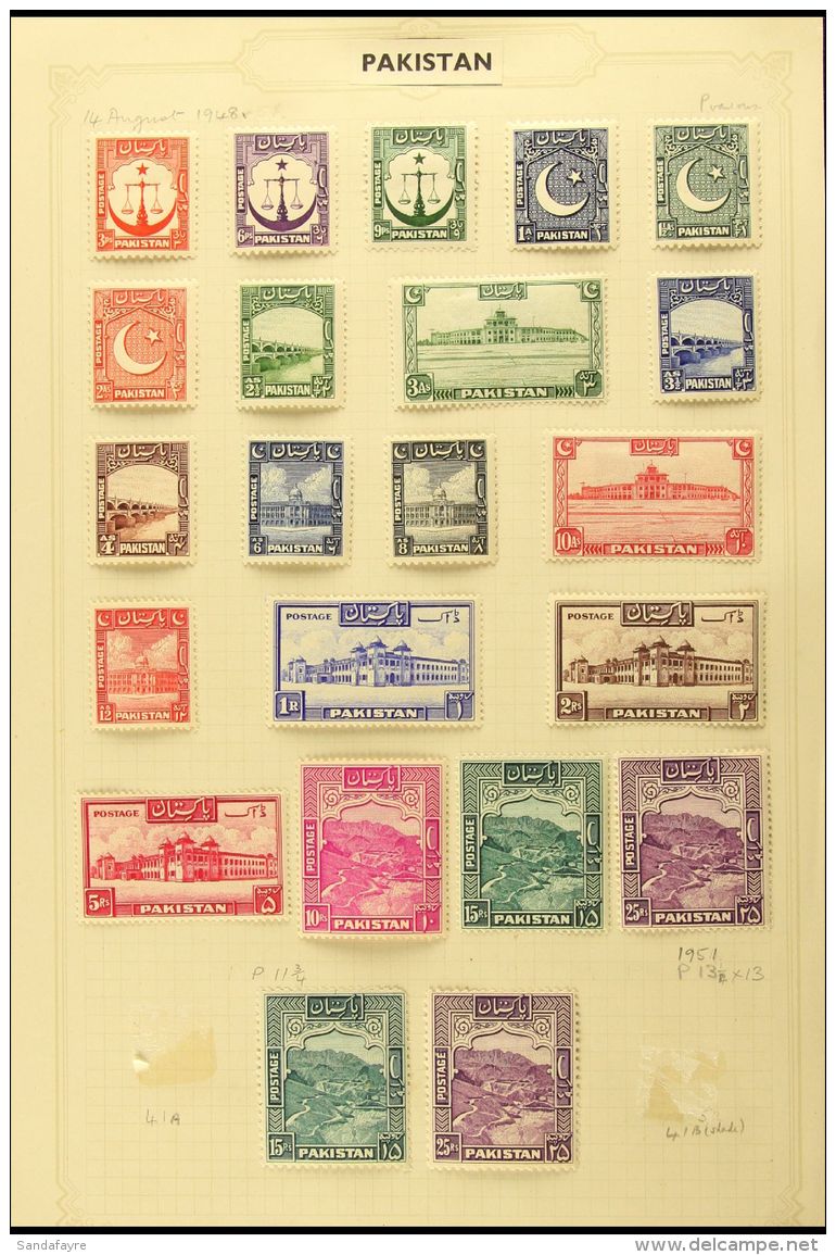 1948-89 VERY FINE MINT COLLECTION Neatly Presented On Small Album Pages. Includes 1948-57 Set Plus Some Additional... - Pakistan