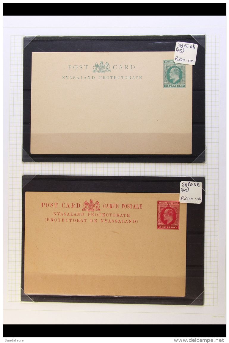 POSTAL STATIONERY 1908 KEVII &frac12;d, 1d And 2d POSTAL CARDS Very Fine Unused. (3 Items) For More Images, Please... - Nyassaland (1907-1953)