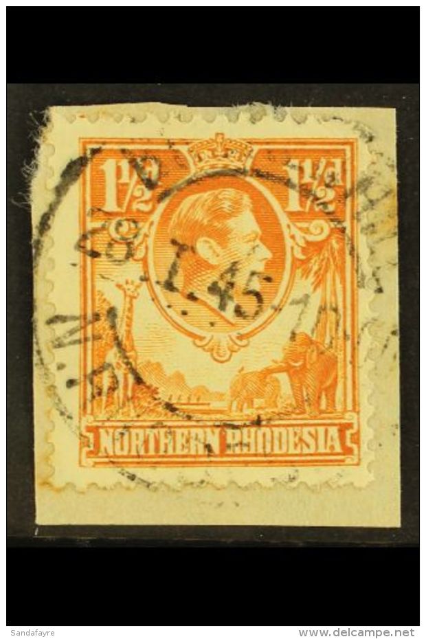1938-52 1&frac12;d Yellow-brown, Tickbird Flaw, SG 30b, Very Fine Used On Piece With Clearly Dated C.d.s. For More... - Rhodesia Del Nord (...-1963)