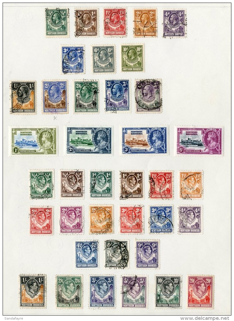 1925-63 ALL DIFFERENT COLLECTION Neatly Presented On Album Pages. Includes 1925-29 Most Values To 5s Used, 1929... - Rhodesia Del Nord (...-1963)