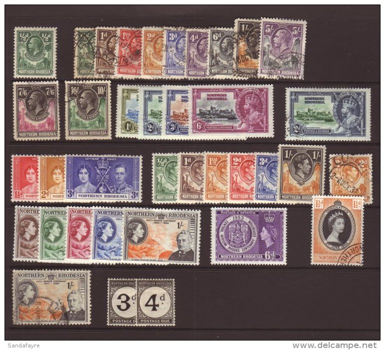 1925-53 A Small Mint And Used Range Incl. 1925-29 7s 6d Smudgy Cancel, 10s Cds But Creased, 1935 Jubilee Mint Set... - Rhodesia Del Nord (...-1963)