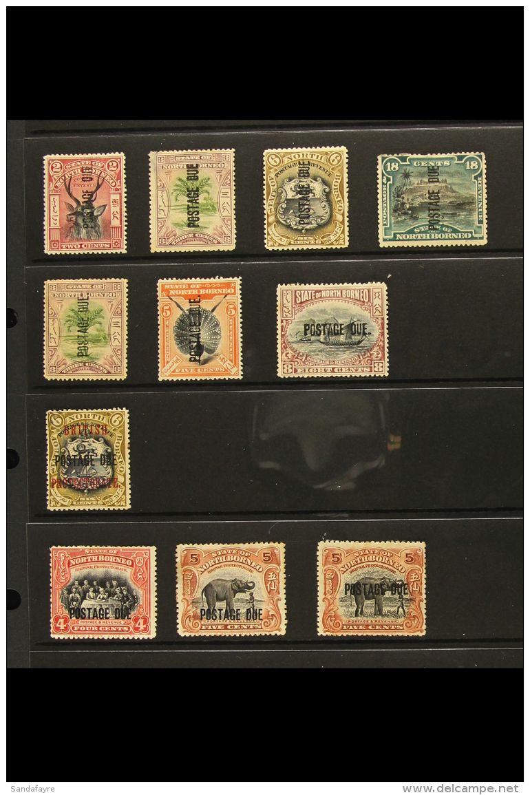 POSTAGE DUES 1897-1930 All Different Mint Selection, Includes 1897-99 (vert Opt) 2c, 3c, 6c And 18c, 1901-02 Local... - Borneo Del Nord (...-1963)