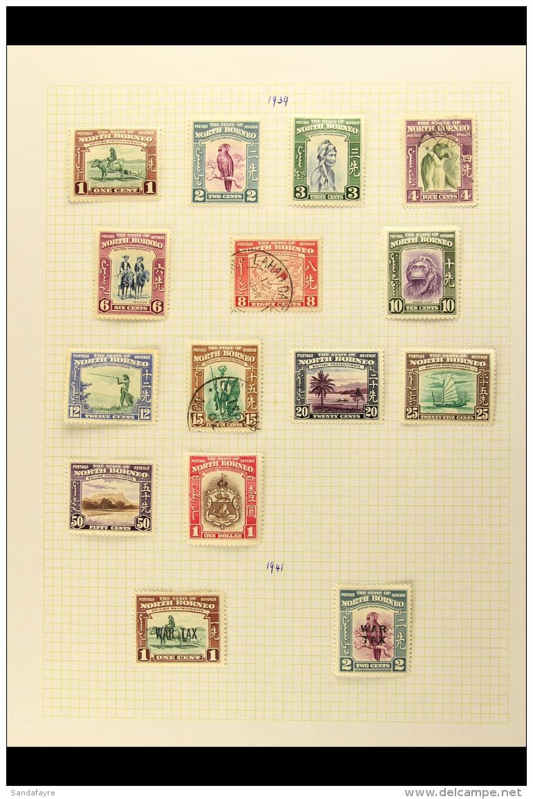 1939-1952 ALL DIFFERENT COLLECTION Mint Or Used (mostly Mint). With 1939 Set To $1 (the 20c To $1 Mint); Then A... - Borneo Del Nord (...-1963)