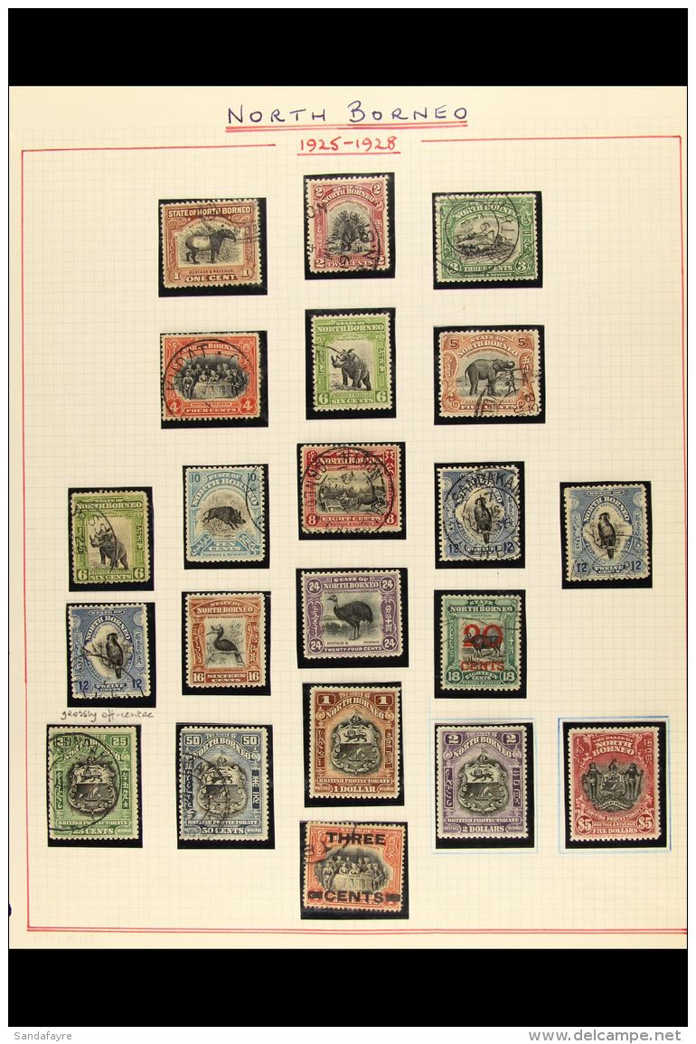 1925 - 1928 PICTORIALS Very Fine And Fresh Mint And Used Selection With Mint Set To 16c, Then 24c, 25c, $1, $2 And... - Borneo Del Nord (...-1963)