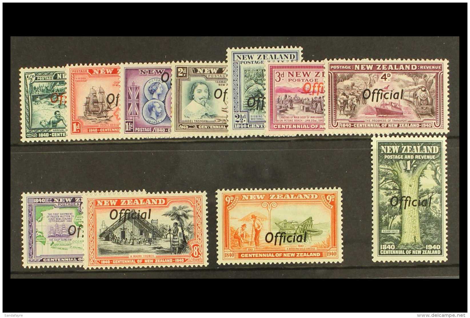 OFFICIALS 1940 Centennial Complete Set, SG O141/O151, Very Fine Mint (11 Stamps) For More Images, Please Visit... - Altri & Non Classificati