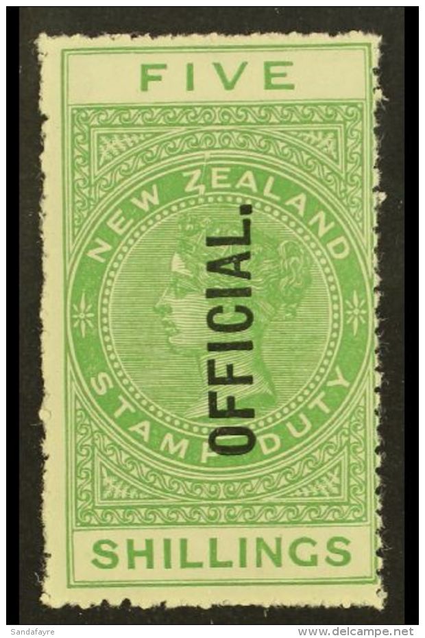 OFFICIAL 1913-24 5s Yellow-green Overprint Perf 14, SG O83, Fine Mint, Fresh. For More Images, Please Visit... - Altri & Non Classificati