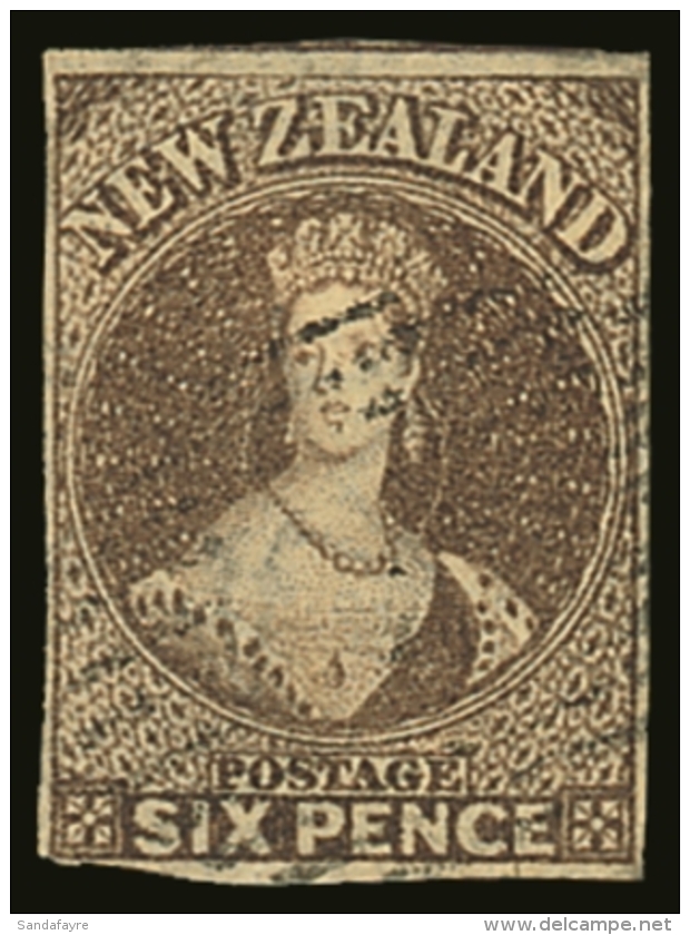 1862-64 6d Brown Chalon SG 42, Attractive With Four Clear To Good Margins, And Neat Light Cancel.  For More... - Altri & Non Classificati