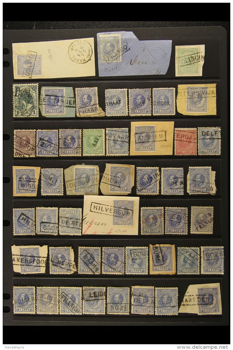 1869-1890's BOXED TOWN POSTMARKS. An Interesting Collection Of Used Stamps Selected For Nice Boxed Straight-line... - Altri & Non Classificati