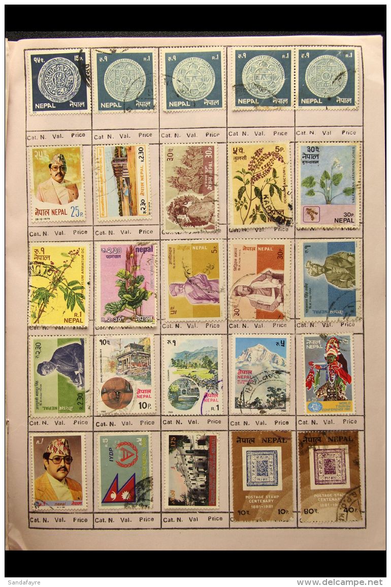 1907-87 Chiefly ALL DIFFERENT Mint &amp; Used Ranges In A Stamp Club Circuit Book (400 Stamps) For More Images,... - Nepal