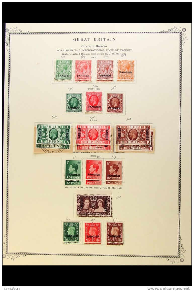 TANGIER 1927-57 FINE MINT COLLECTION, Incl. 1927-35 KGV Issues Plus Jubilee Set Fine Used On Pieces, 1937 &amp;... - Altri & Non Classificati