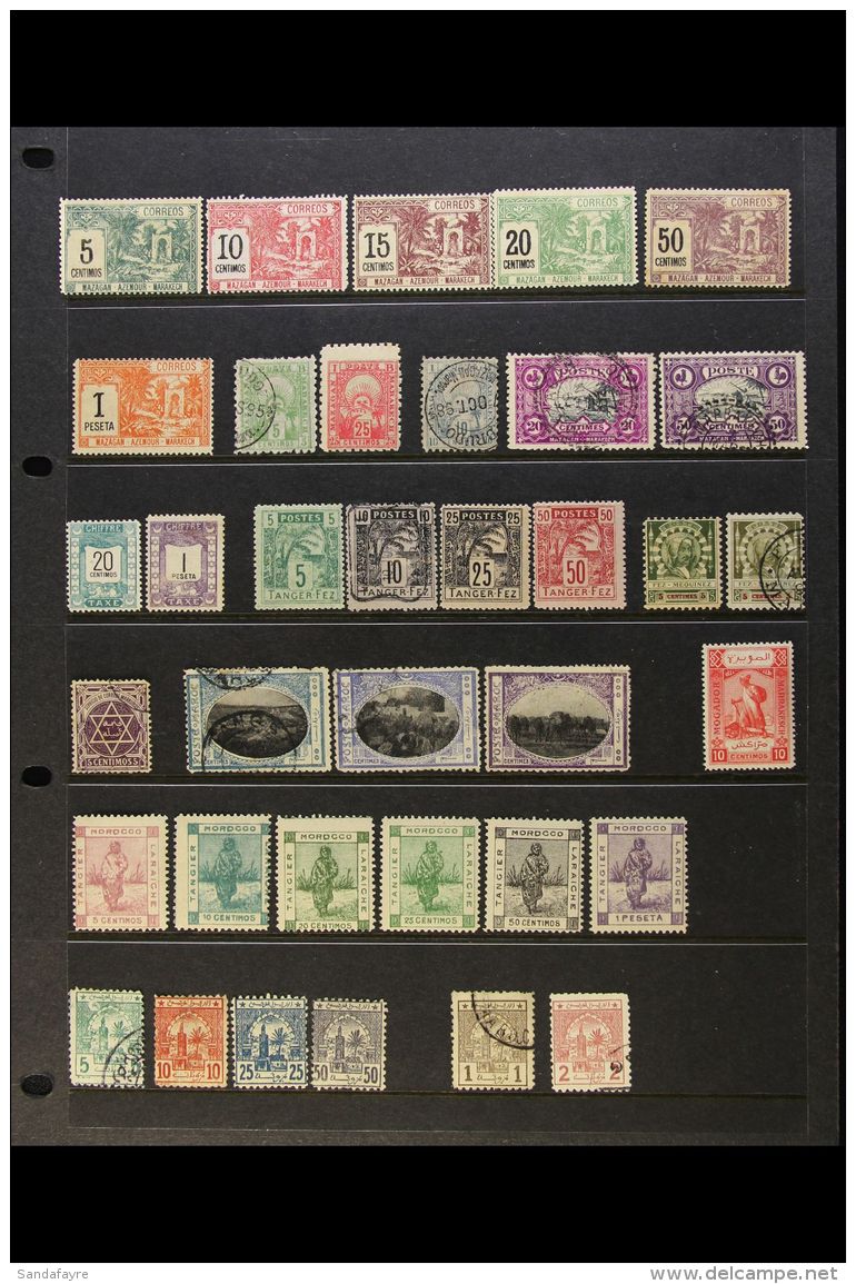 LOCAL STAMPS On A Stock Page, All Different, Inc Mazagan - Azemmour - Marrakech 1897 Set (ex 25c) Unused, Mazagan... - Altri & Non Classificati