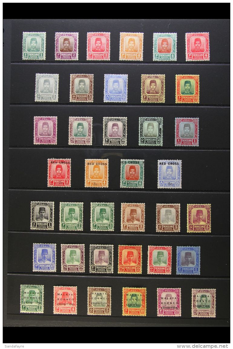 TRENGGANU 1910-71 MINT COLLECTION On A Pair Of Stock Pages. Includes 1910-19 Set To $1, 1921-41 Range With Most... - Altri & Non Classificati