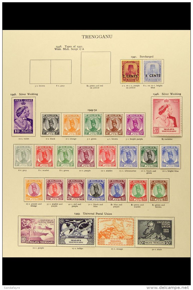 TRENGGANU 1941-1971 VERY FINE MINT Collection On Printed Leaves. A COMPLETE RUN From 1941 Surcharges Through To... - Altri & Non Classificati