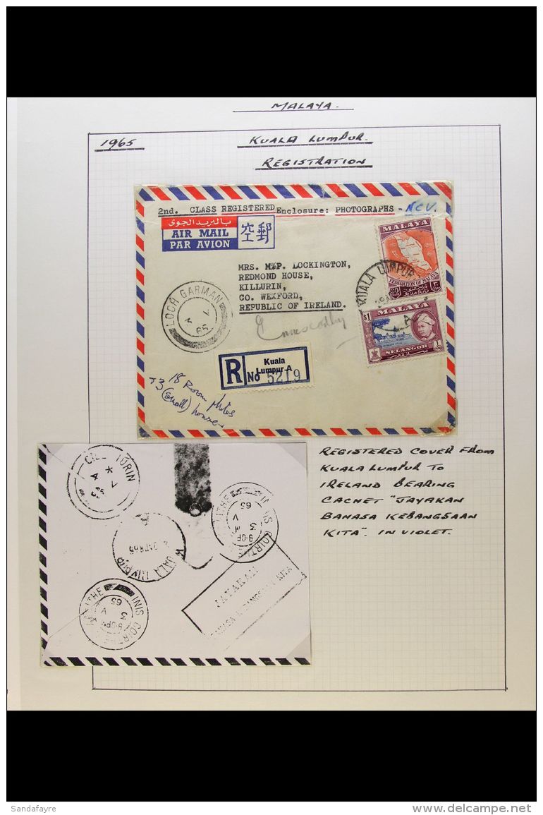 SELANGOR 1937-1993 COVERS COLLECTION Written Up On Leaves, Chiefly Commercial Covers Bearing Stamps Of Selangor Or... - Altri & Non Classificati