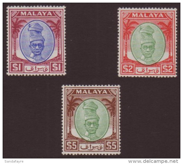 PERAK 1950-56 $1, $2 &amp; $5, SG 146/148, Very Fine Mint. (3 Stamps) For More Images, Please Visit... - Altri & Non Classificati