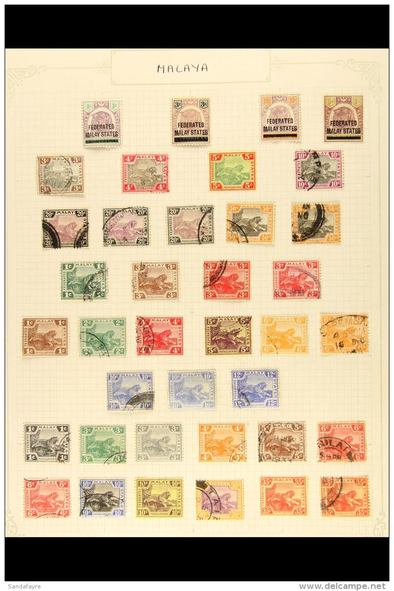 MALAYA STATES COLLECTION 1883-1953 Clean Mint And Used Collection On Album Pages, Includes Sections Of FMS Incl... - Altri & Non Classificati