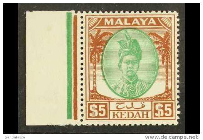 KEDAH 1950-55 $5 Green &amp; Brown, SG 90, Never Hinged Mint Marginal For More Images, Please Visit... - Altri & Non Classificati