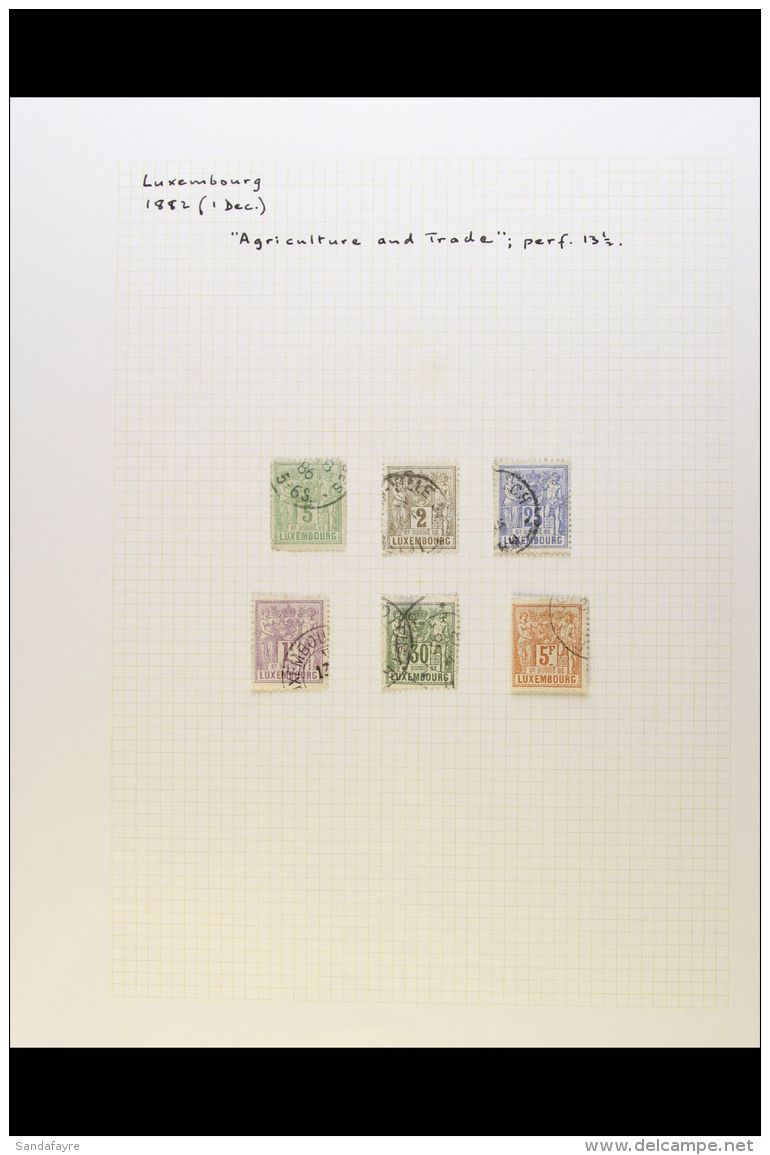 1882-1940 FINE USED COLLECTION On Leaves, Chiefly ALL DIFFERENT, Inc 1882-89 Set (5f Small Thin) With Perf Types... - Altri & Non Classificati