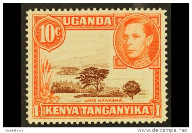 1941 10c Red-brown And Orange, Perf 14, SG 134b, Never Hinged Mint. For More Images, Please Visit... - Vide