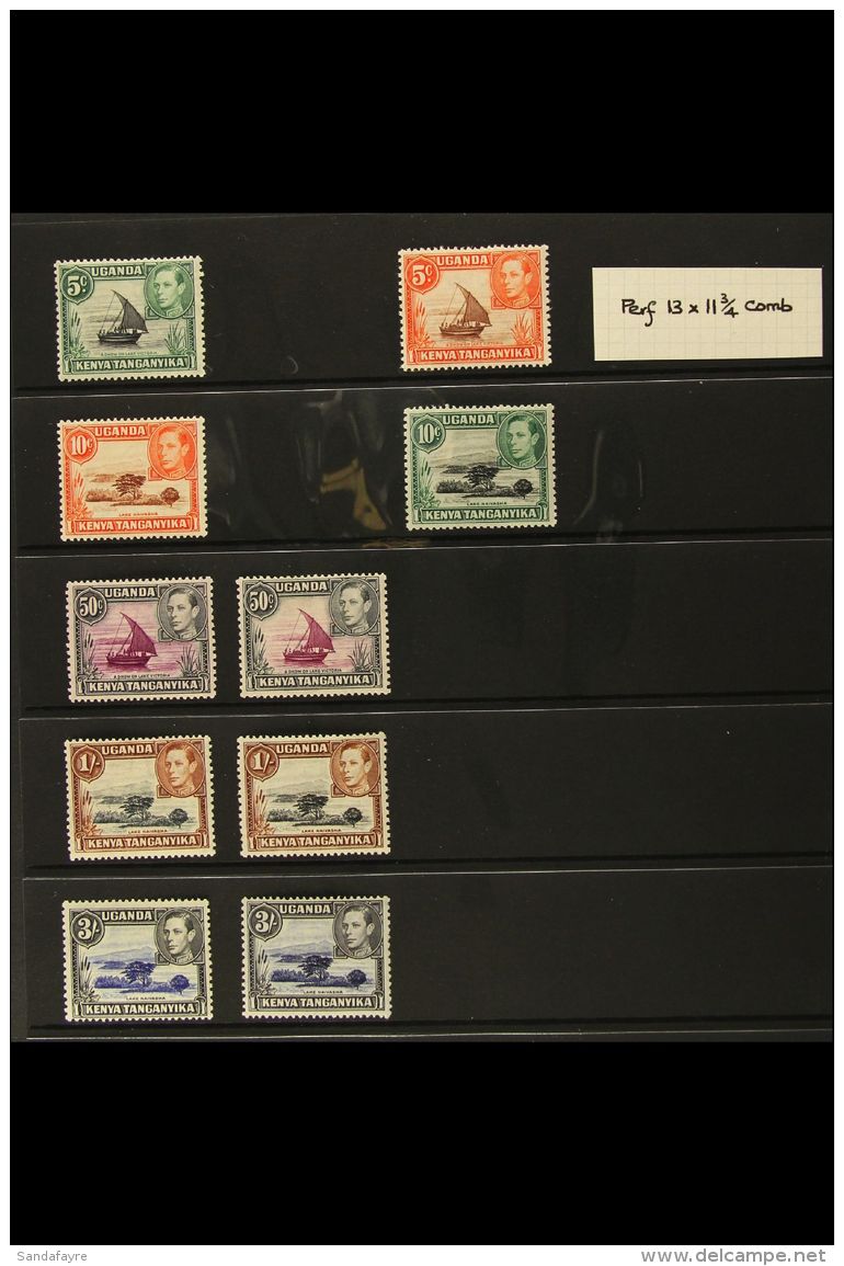 1938-54 VERY FINE MINT GROUP All Are Perf 13 X 11&frac14; Issues With 5c (both Colours), 10c (both Colours), 50c... - Vide