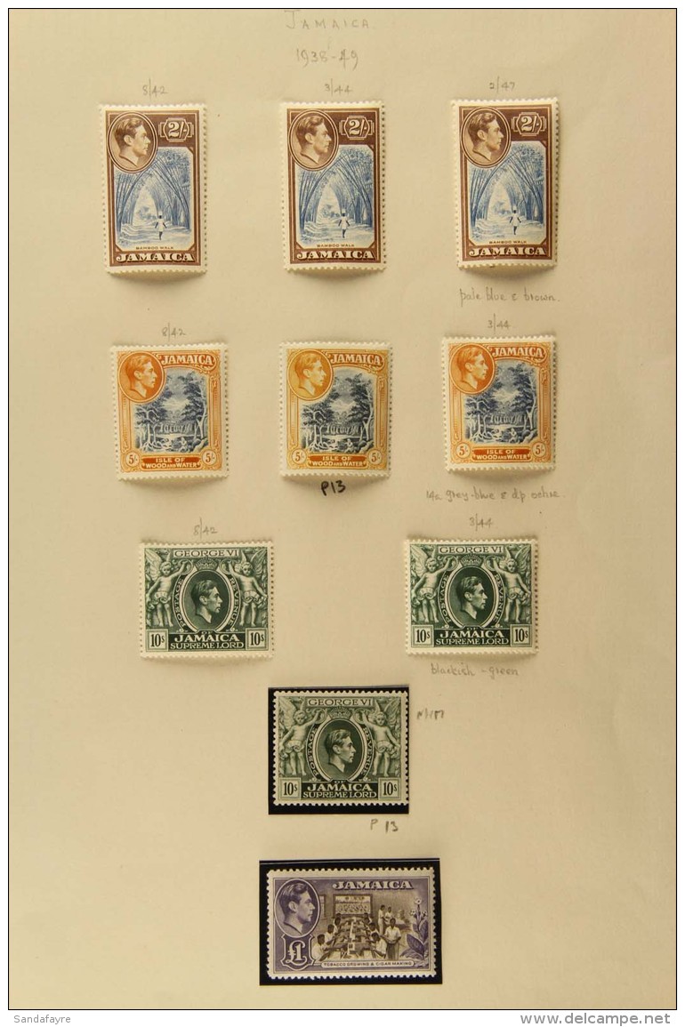 1938-52 MINT DEFINITIVES COLLECTION Neatly Presented On Album Pages. We See Values To A NHM &pound;1 Plus Many Of... - Giamaica (...-1961)