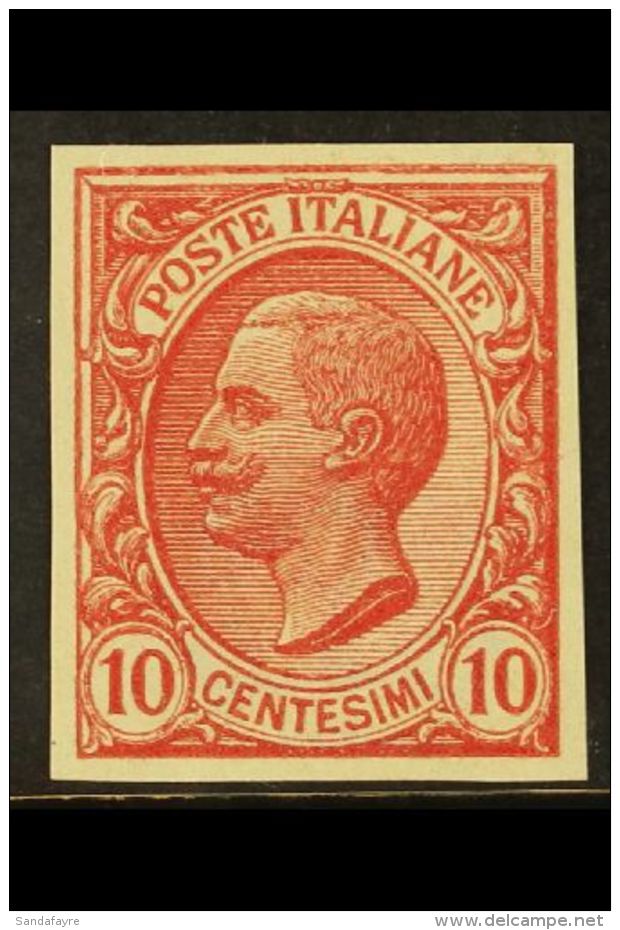 1906 10c Red Leoni, Imperf Proof, Sass P82, Very Fine And Fresh. Scarce. Cat &euro;350 (&pound;265) For More... - Non Classificati