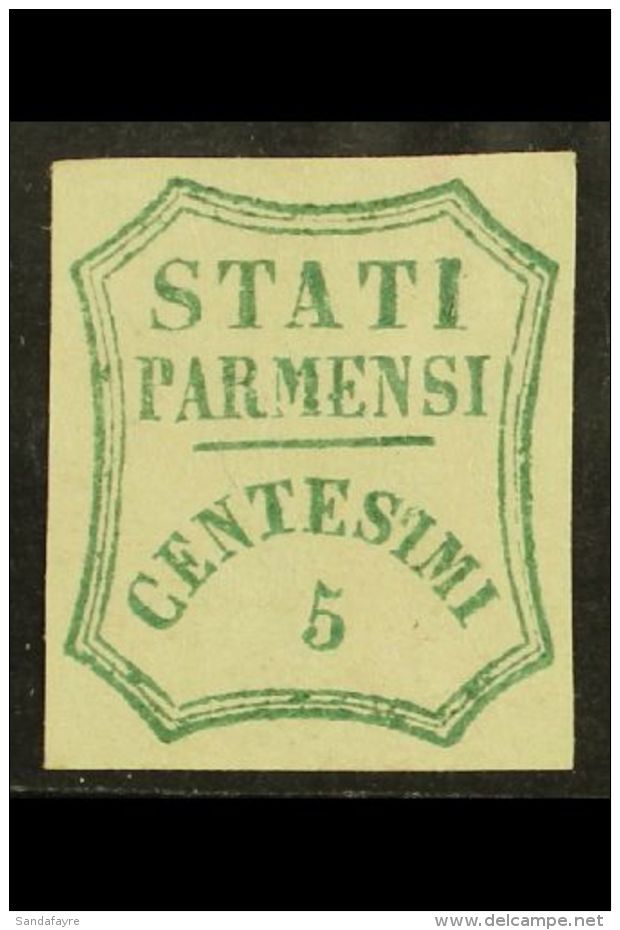 PARMA 1859 5c Blue-green Shade, Sass 12, Very Fine And Fresh Mint Without Gum, Well Centered And Good Colour. Cat... - Non Classificati