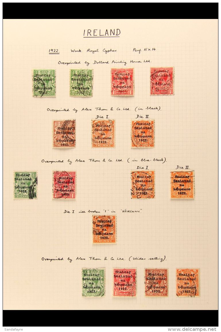 1922-70 FINE USED COLLECTION, CAT &pound;380+ Collection On Album Pages, Much Here Including 1922 Opts To 6d,... - Altri & Non Classificati