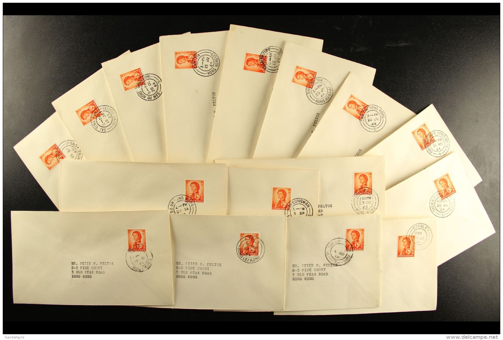 SUB-OFFICES POSTMARKS. 1963-1965 Interesting Collection Of Covers Bearing 5c Annigoni Stamp, Each Tied By A... - Altri & Non Classificati