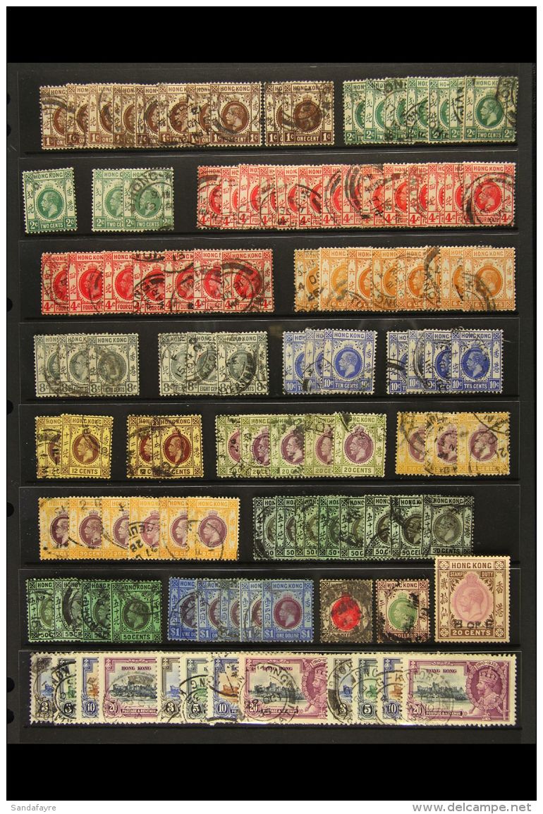 1912-36 USED KGV ACCUMULATION Presented On Stock Pages. We See Shade &amp; Postmark Interest Throughout, The... - Altri & Non Classificati