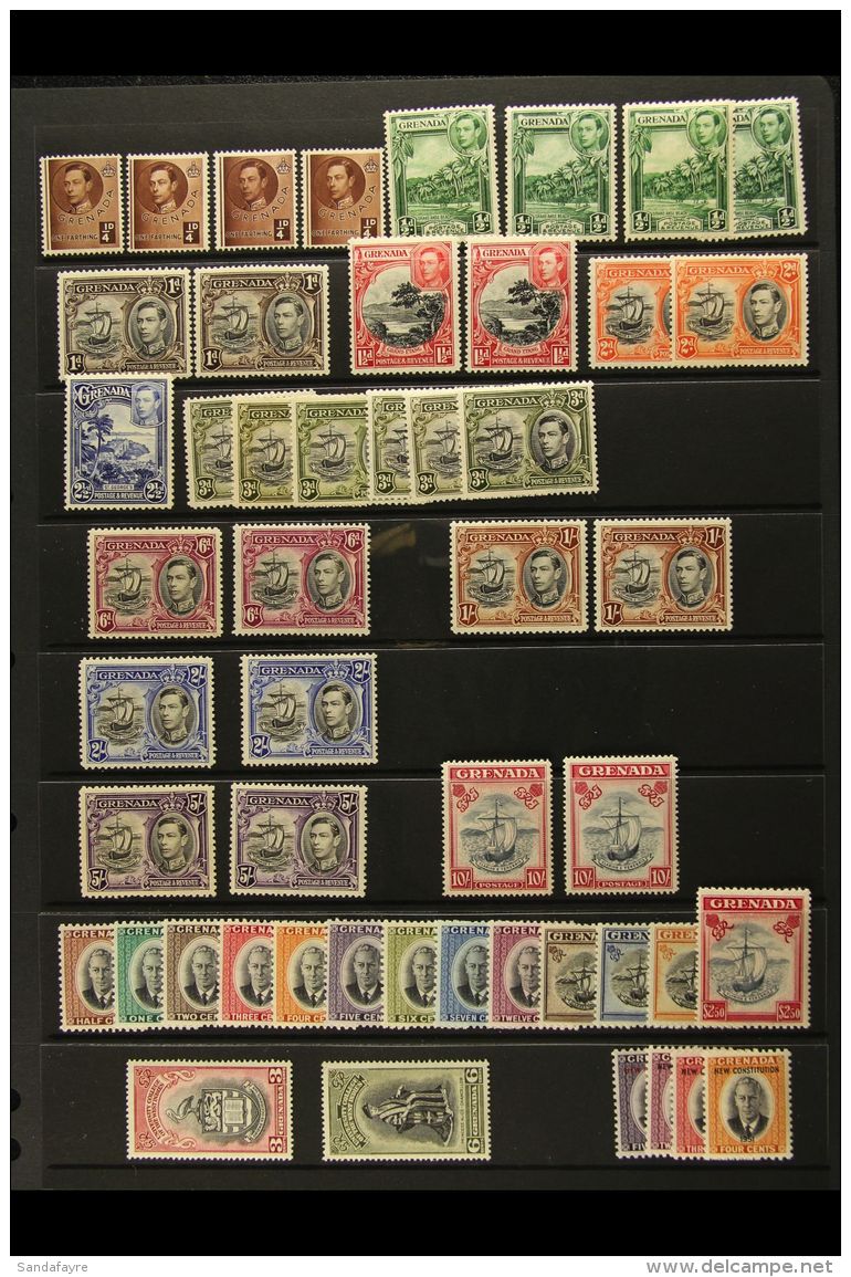 1937-51 VERY FINE MINT COLLECTION Includes 1937-50 King George VI Definitives Complete Basic Set Plus Many... - Grenada (...-1974)