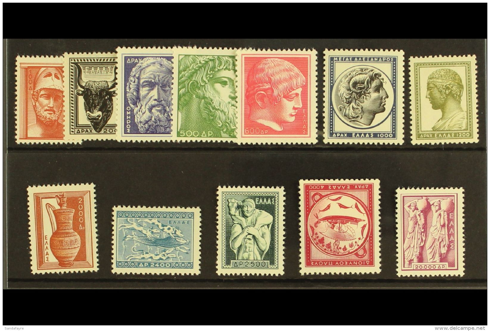 1954 Ancient Greek Art Complete Set, Michel 603/614, Never Hinged Mint. (12 Stamps) For More Images, Please Visit... - Altri & Non Classificati