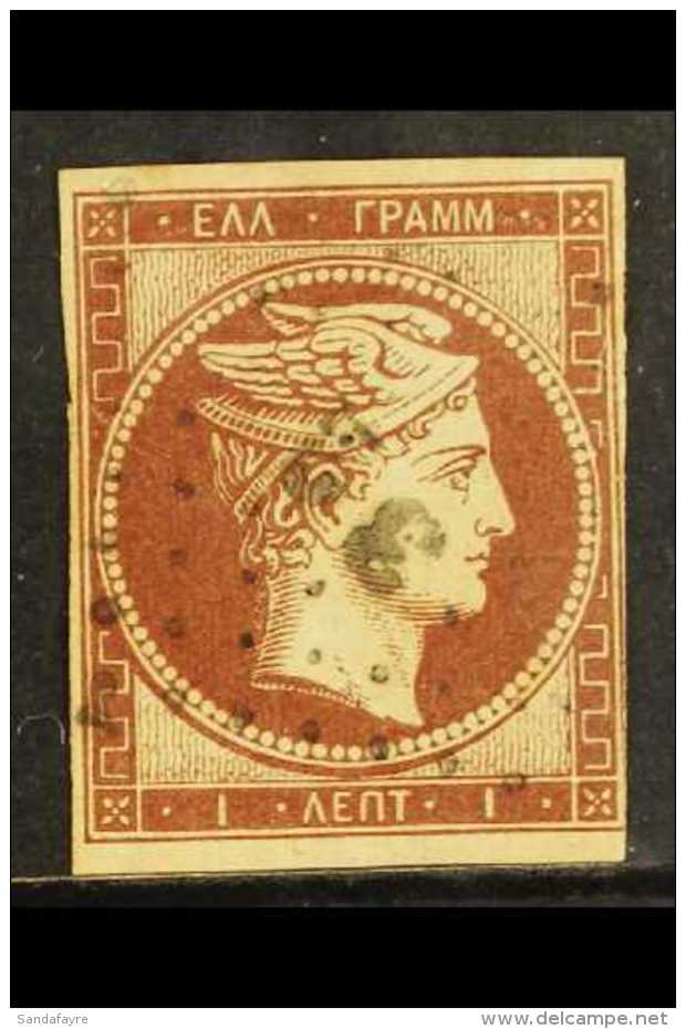 1861 1L Red-brown Large Hermes Paris Print, SG 1a (Hellas 1b, Michel 1b), Fine Used With "32" Pmk, And 3 Small To... - Altri & Non Classificati