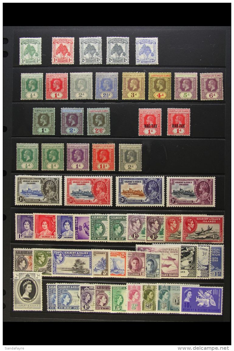 1911-1963 MINT COLLECTION Includes 1911 Pine Set, 1912-24 KGV Defin Set To 2s6d, 1922-27 Set To 2d, 1935 Jubilee... - Isole Gilbert Ed Ellice (...-1979)