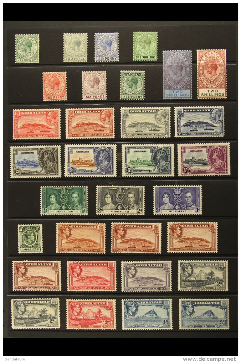 1912-52 MINT COLLECTION On Stock Pages. Includes KGV Defins To 1s, 1925-32 2s, 1931-33 Set, 1935 Jubilee Set,... - Gibilterra