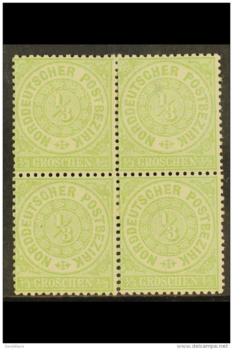 NORTH GERMAN CONFEDERATION (NORTH) 1/3gr Pale Green, Mi 2, Fine &amp; Fresh Mint. Some Perf Splitting, Cat... - Altri & Non Classificati